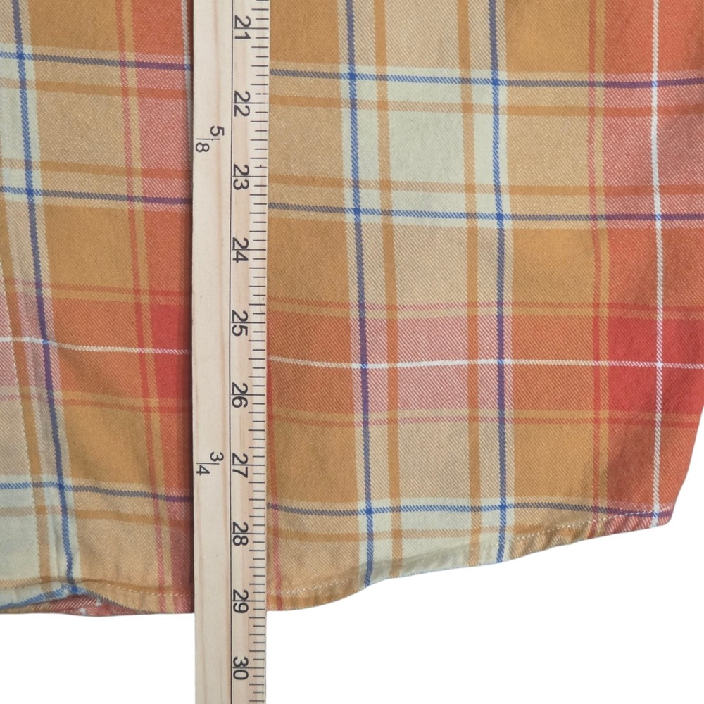 Pendleton Shirt Mens Large Orange Plaid Flannel Button Up Longsleeve Yellow - Picture 8 of 10